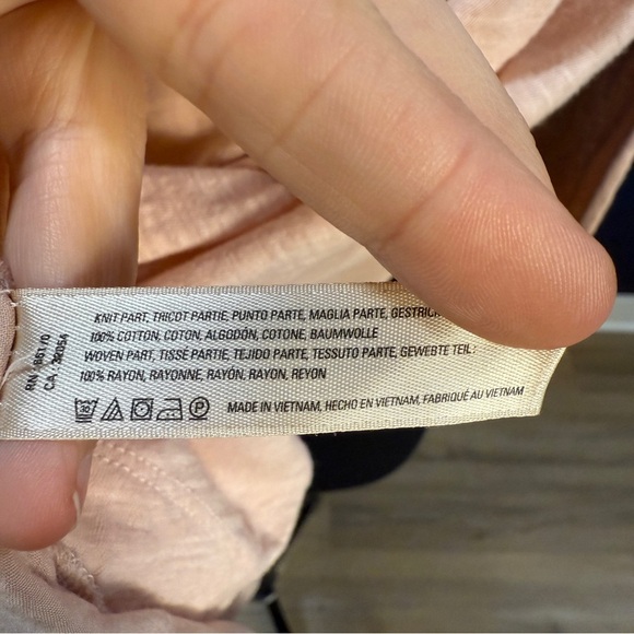 Anthropologie Pure + Good Peachy Pink High-Low Tunic with Cuffed Sleeves, Small - Picture 8 of 9